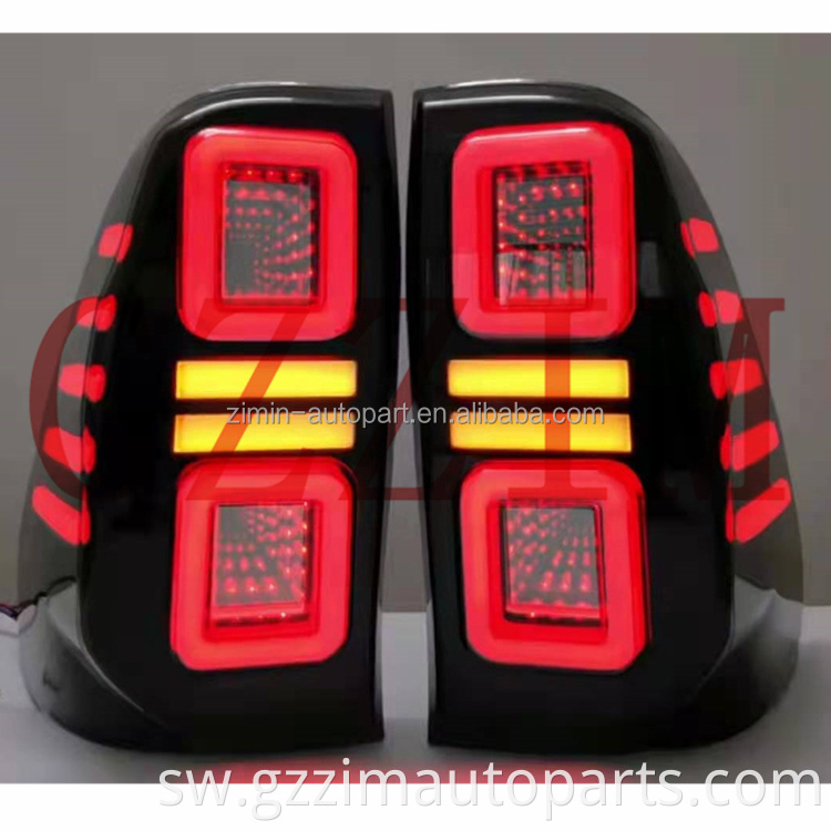 Sehemu za gari nyuma taa ya 3d iliyoongozwa taa ya mkia kwa Hilux Revo Rocco 15-21 Taillight